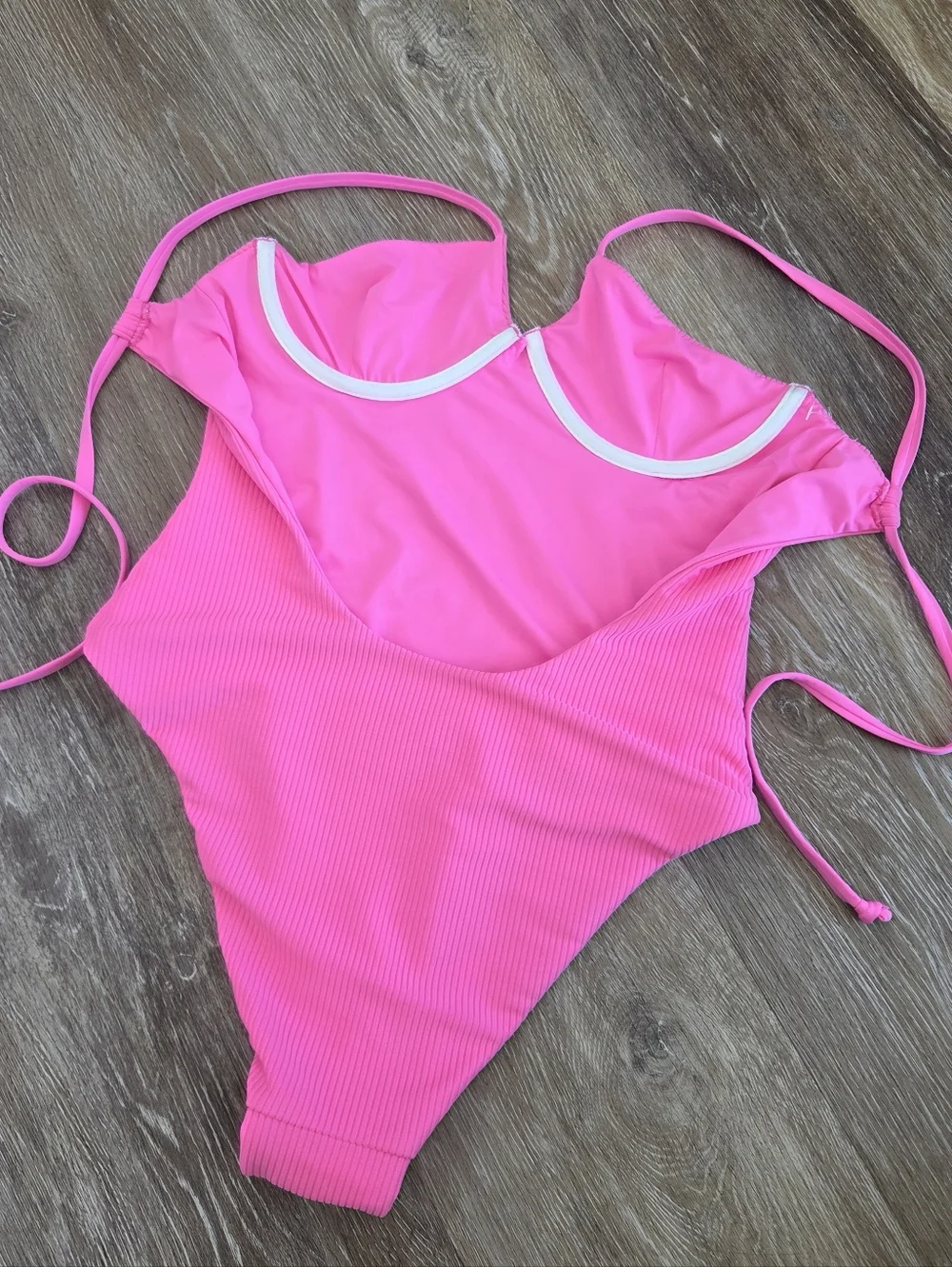 Frankies Bikinis Marie Ribbed Underwire One Piece Swimsuit NWT Vacay Resort HTF